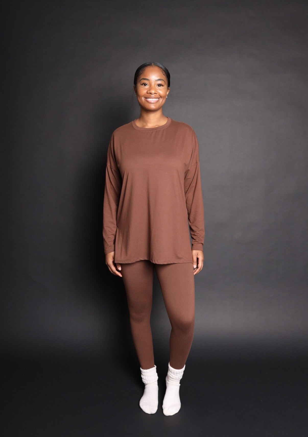 Long sleeve microfiber legging set