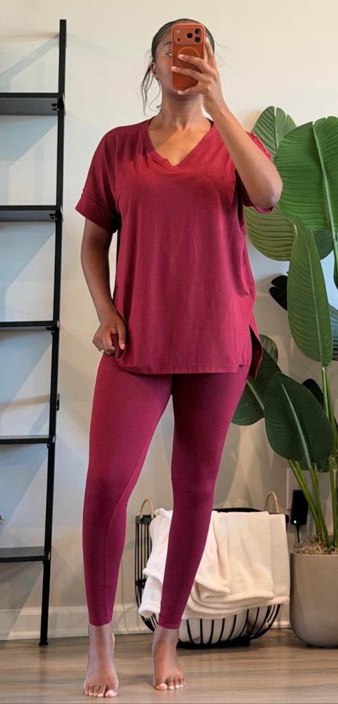 CABERNET MICRO-FIBER LEGGING SET