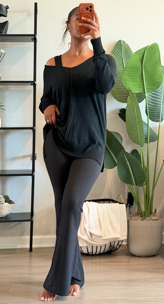 THREE PIECE VISCOSE FRONT SEAM SWEATER SET