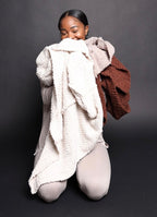 sand beige popcorn cardigan sweater