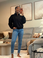 fleece lined quarter zip sweater