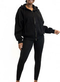 Black over-sized fleece lined hoodie
