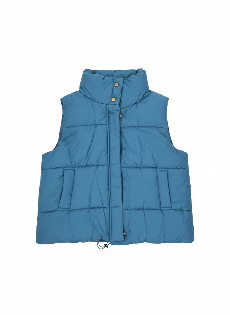 High neck puffer vest