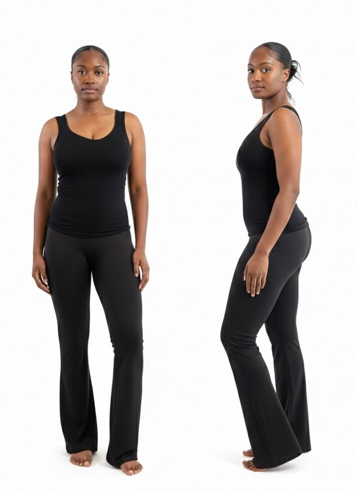 wide leg microfiber leggings