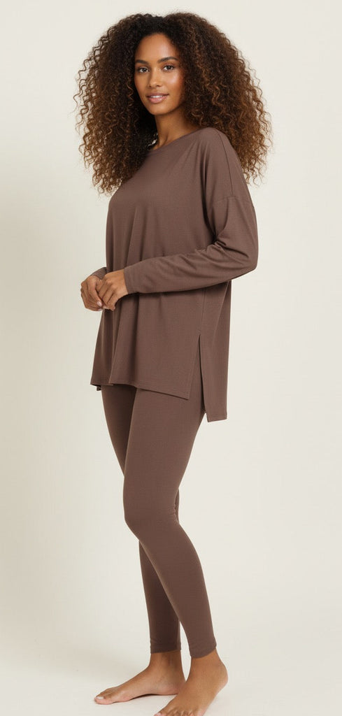 Long sleeve microfiber legging set