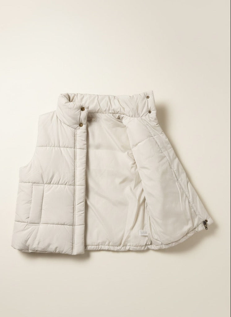 High neck puffer vest